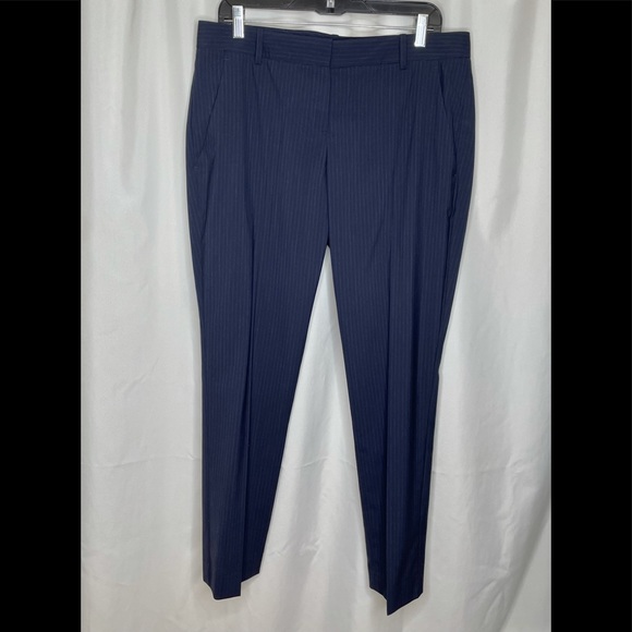 Theory Navy Wool Blend Pinstripe Pantsuit 12 - Picture 6 of 8